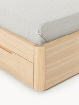 Mola Çift Kişilik Ahşap Karyola Meşe