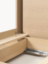 Mola Çift Kişilik Ahşap Karyola Meşe