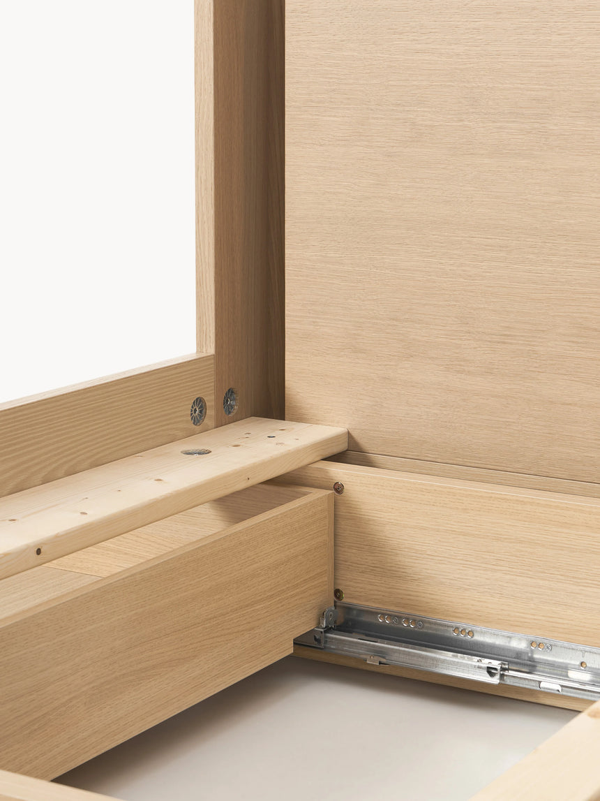 Mola Çift Kişilik Ahşap Karyola Meşe