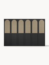 Mon Altı Kapılı Modül Gardırop Siyah