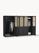 Mon Altı Kapılı Modül Gardırop Siyah