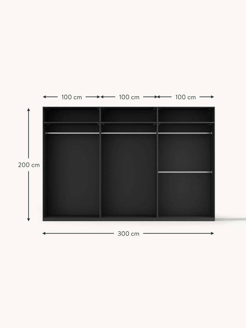 Mon Altı Kapılı Modül Gardırop Siyah