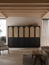 Mon Altı Kapılı Modül Gardırop Siyah