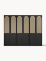 Mon Altı Kapılı Modül Gardırop Siyah