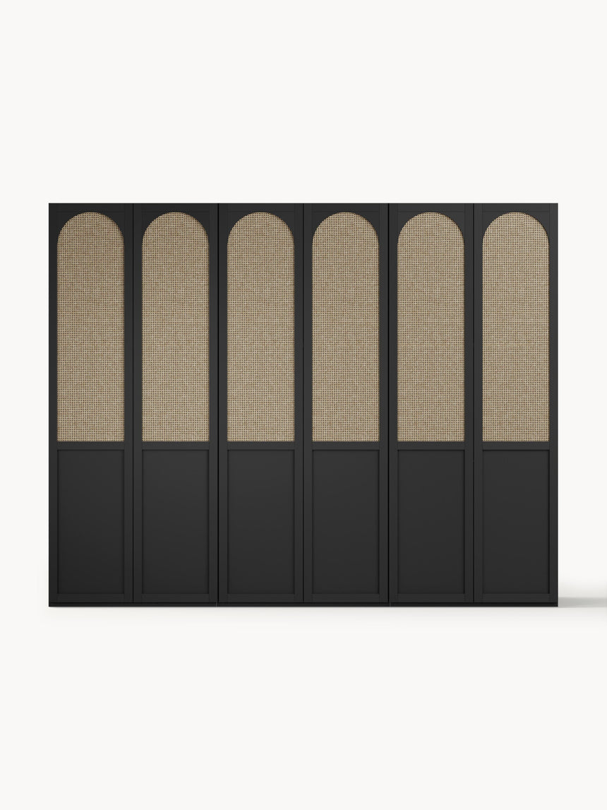 Mon Altı Kapılı Modül Gardırop Siyah