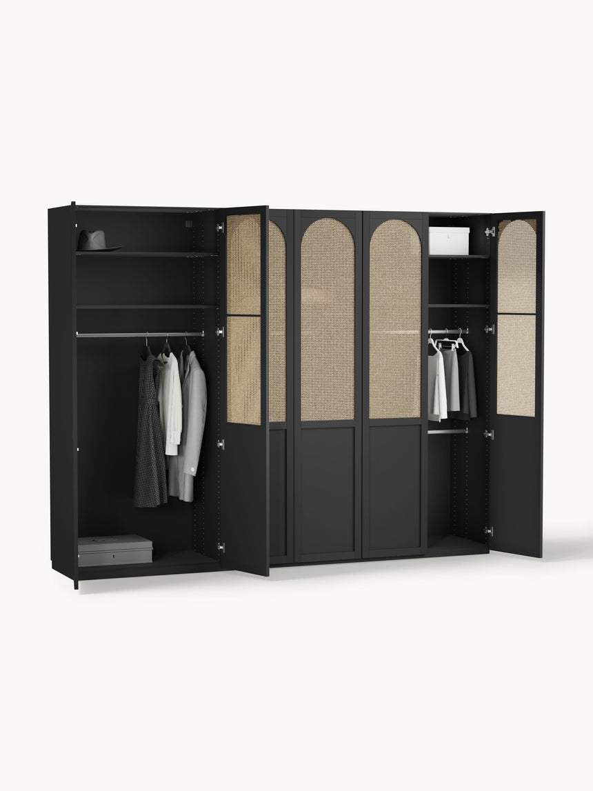Mon Altı Kapılı Modül Gardırop Siyah