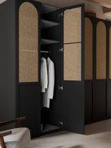 Mon Altı Kapılı Modül Gardırop Siyah