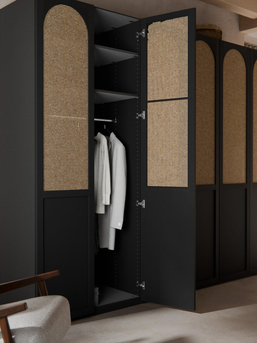 Mon Altı Kapılı Modül Gardırop Siyah
