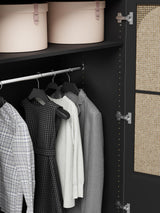 Mon Altı Kapılı Modül Gardırop Siyah