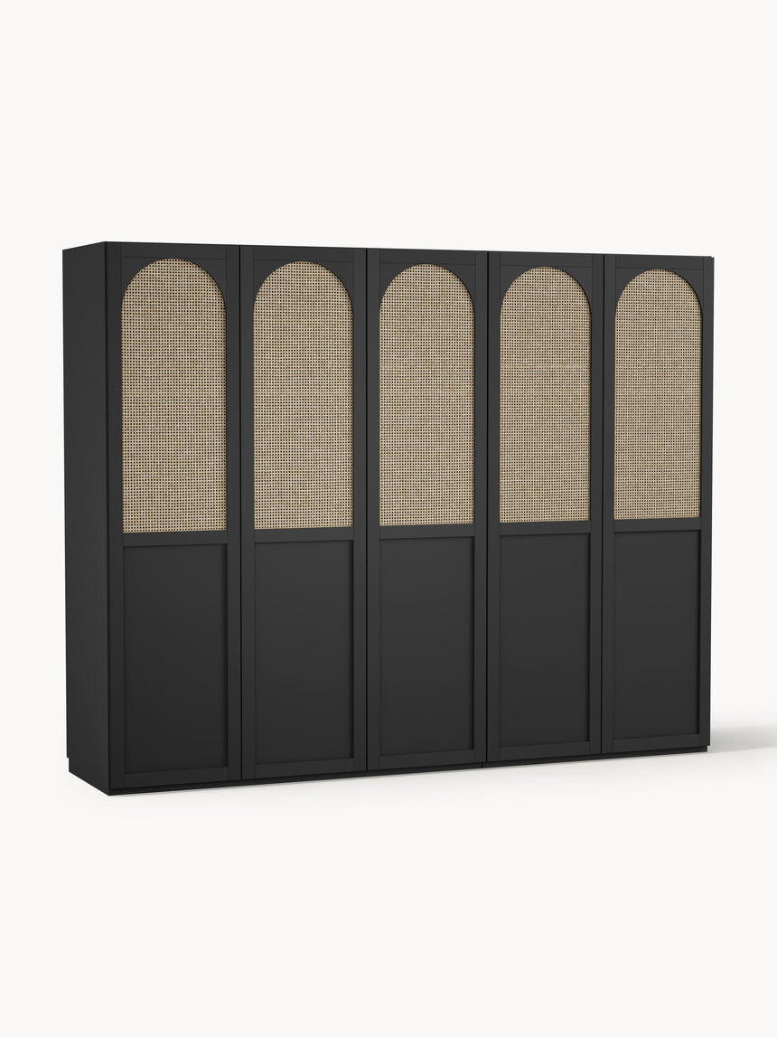 Mon Beş Kapılı Modül Gardırop Siyah