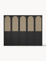 Mon Beş Kapılı Modül Gardırop Siyah