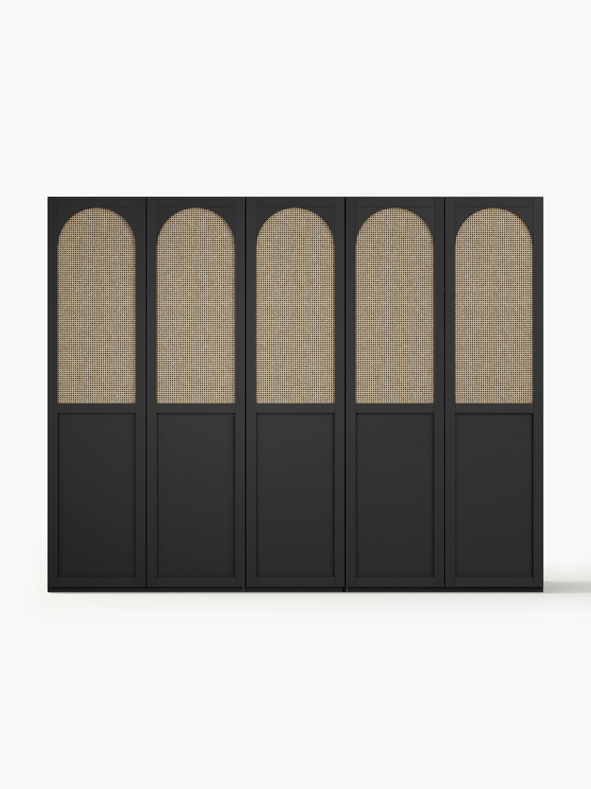 Mon Beş Kapılı Modül Gardırop Siyah