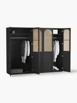 Mon Beş Kapılı Modül Gardırop Siyah