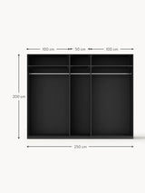 Mon Beş Kapılı Modül Gardırop Siyah