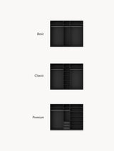 Mon Beş Kapılı Modül Gardırop Siyah