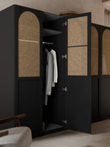Mon Beş Kapılı Modül Gardırop Siyah