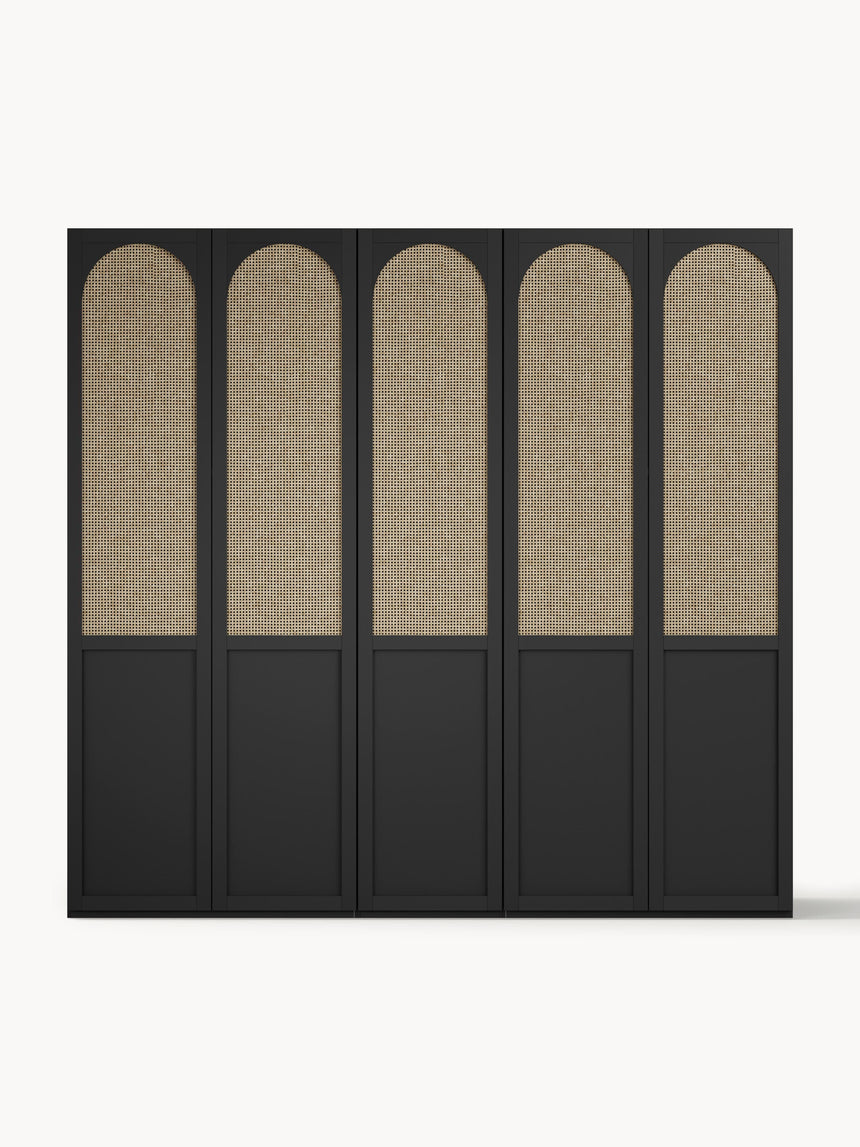 Mon Beş Kapılı Modül Gardırop Siyah