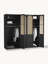 Mon Beş Kapılı Modül Gardırop Siyah