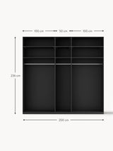 Mon Beş Kapılı Modül Gardırop Siyah