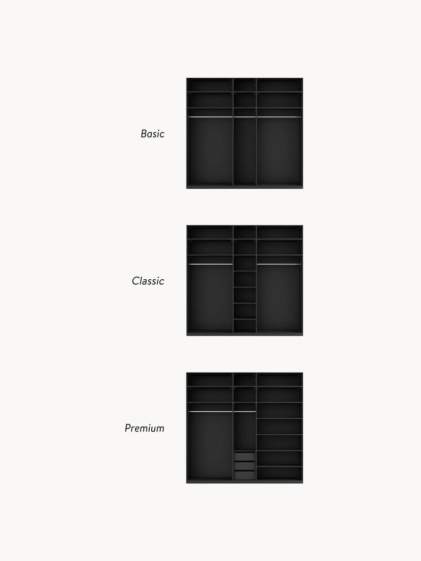 Mon Beş Kapılı Modül Gardırop Siyah