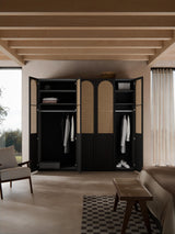 Mon Beş Kapılı Modül Gardırop Siyah