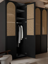 Mon Beş Kapılı Modül Gardırop Siyah