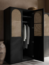Mon Dört Kapılı Modül Gardırop Siyah