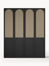 Mon Dört Kapılı Modül Gardırop Siyah