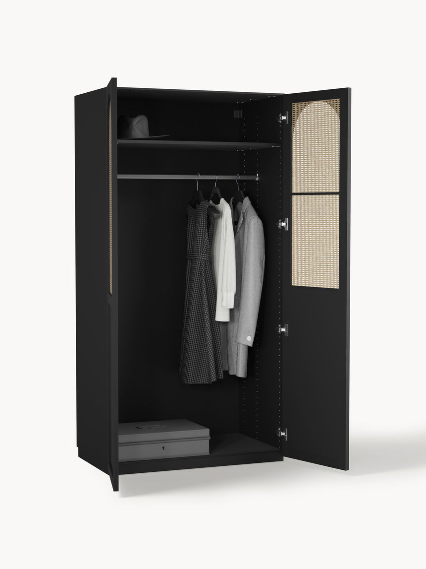 Mon İki Kapılı Modül Gardırop Siyah