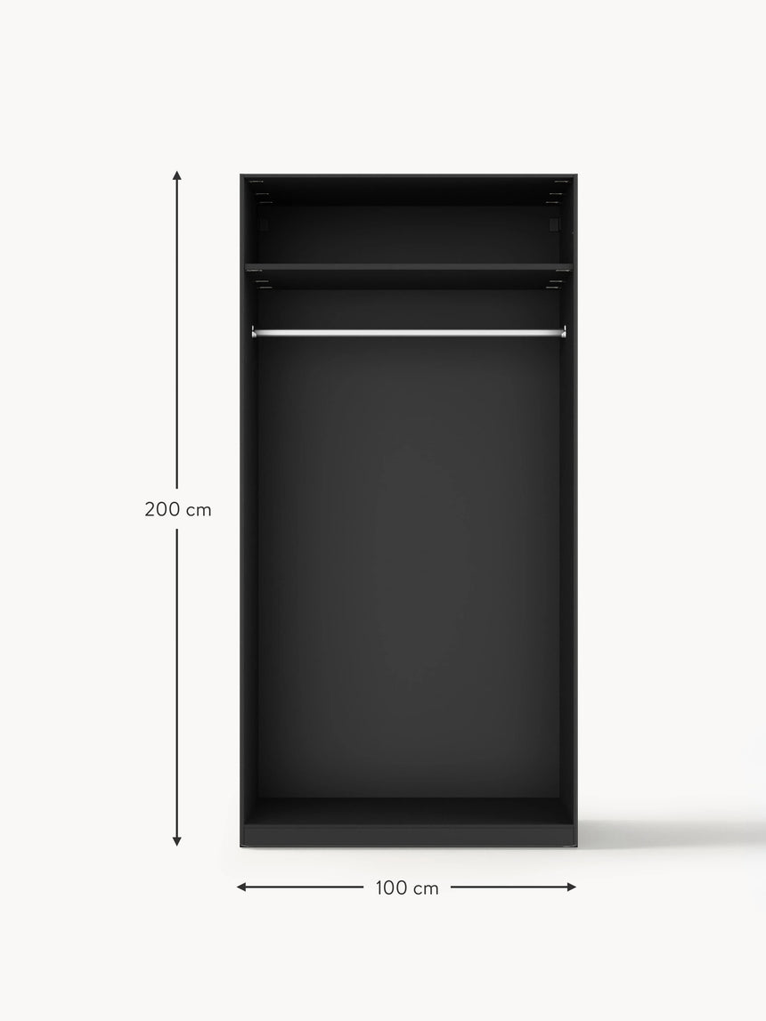 Mon İki Kapılı Modül Gardırop Siyah