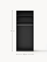 Mon İki Kapılı Modül Gardırop Siyah