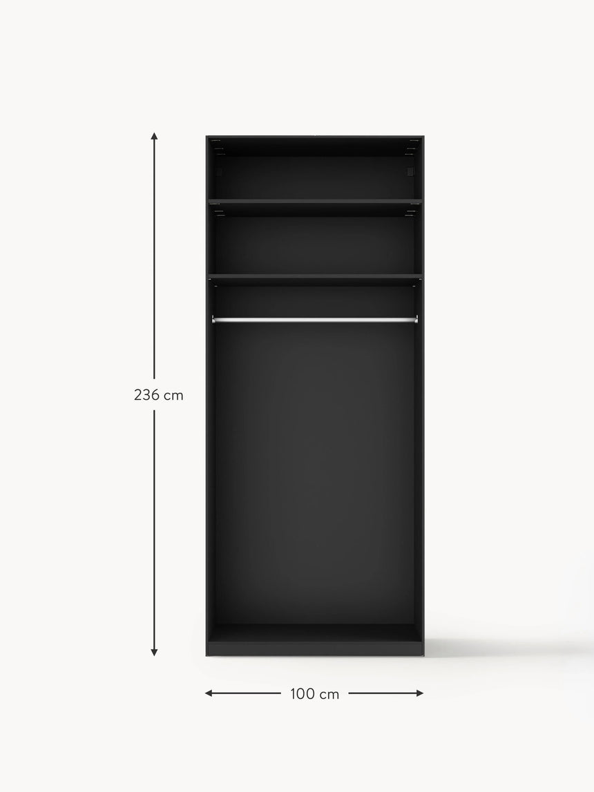 Mon İki Kapılı Modül Gardırop Siyah