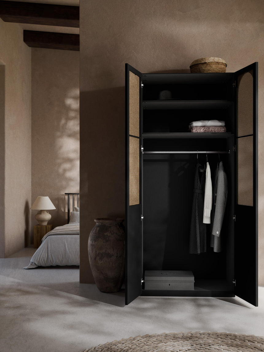 Mon İki Kapılı Modül Gardırop Siyah