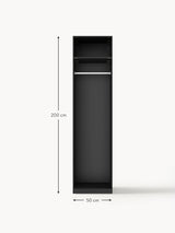 Mon Tek Kapılı Modül Gardırop Siyah