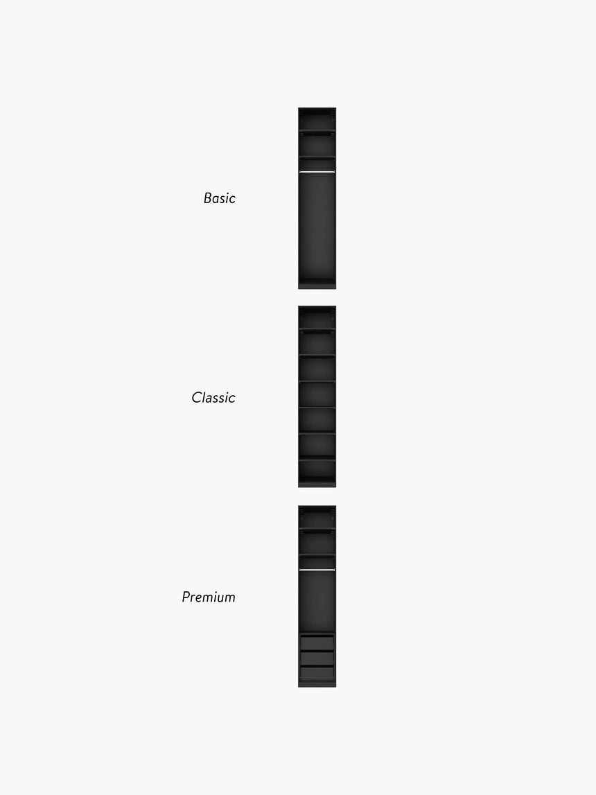 Mon Tek Kapılı Modül Gardırop Siyah