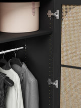 Mon Tek Kapılı Modül Gardırop Siyah