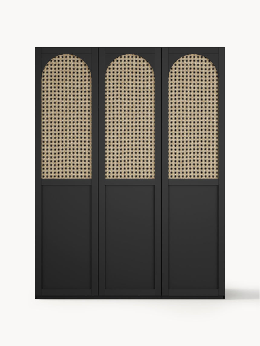 Mon Üç Kapılı Modül Gardırop Siyah