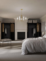 Mon Üç Kapılı Modül Gardırop Siyah