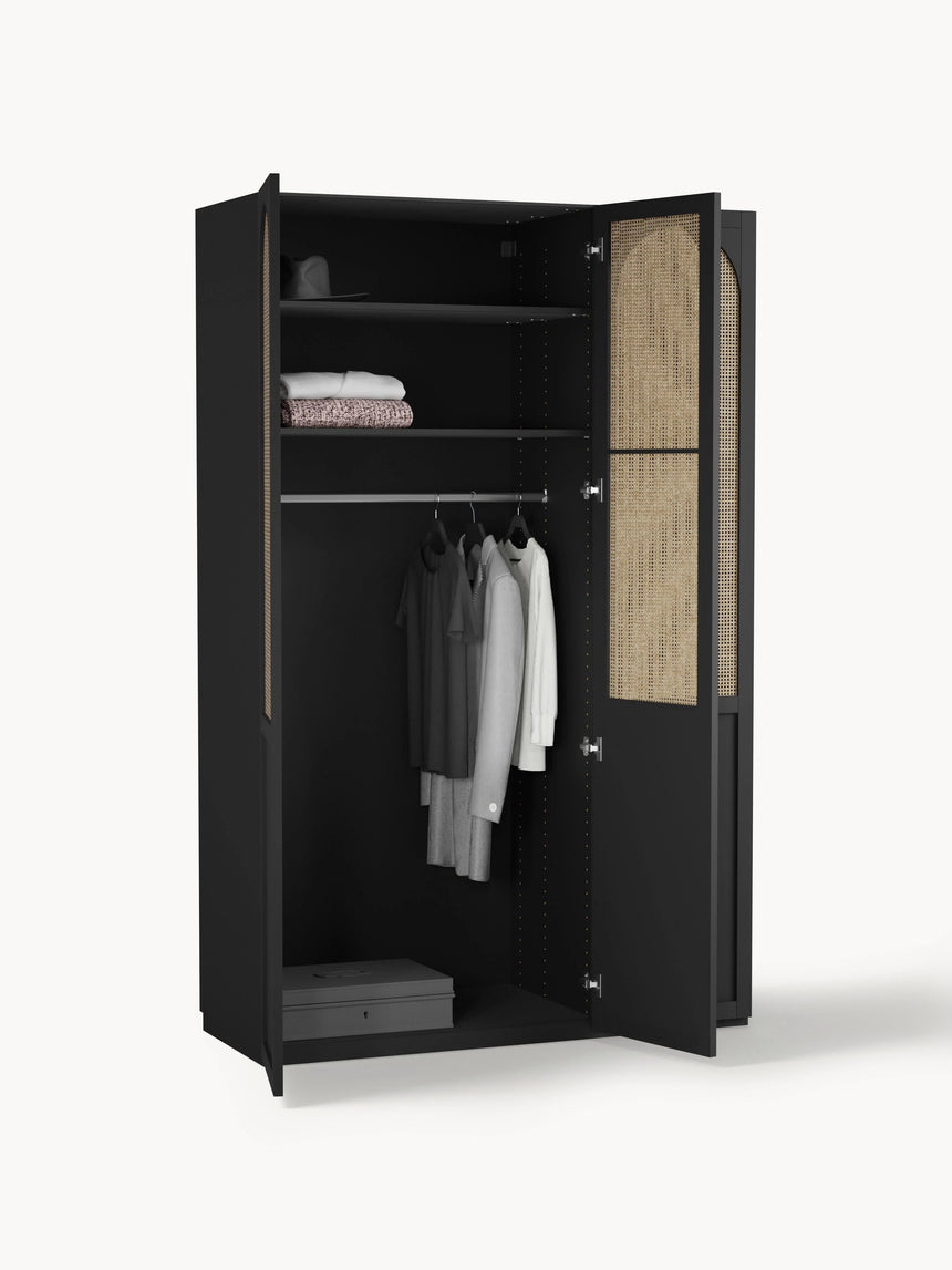 Mon Üç Kapılı Modül Gardırop Siyah