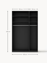 Mon Üç Kapılı Modül Gardırop Siyah