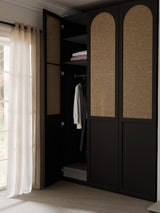 Mon Üç Kapılı Modül Gardırop Siyah