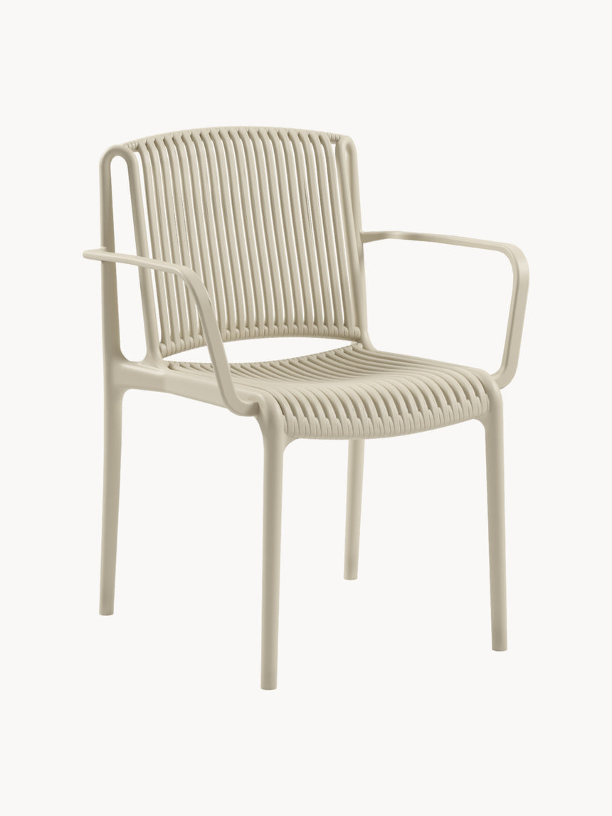 Nes Kollu Polipropilen Sandalye Bej