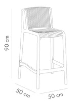 Nes Polipropilen Bar Sandalyesi Beyaz