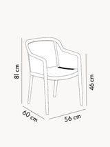 Octa Hazeran Görünümlü Polipropilen Sandalye Bej