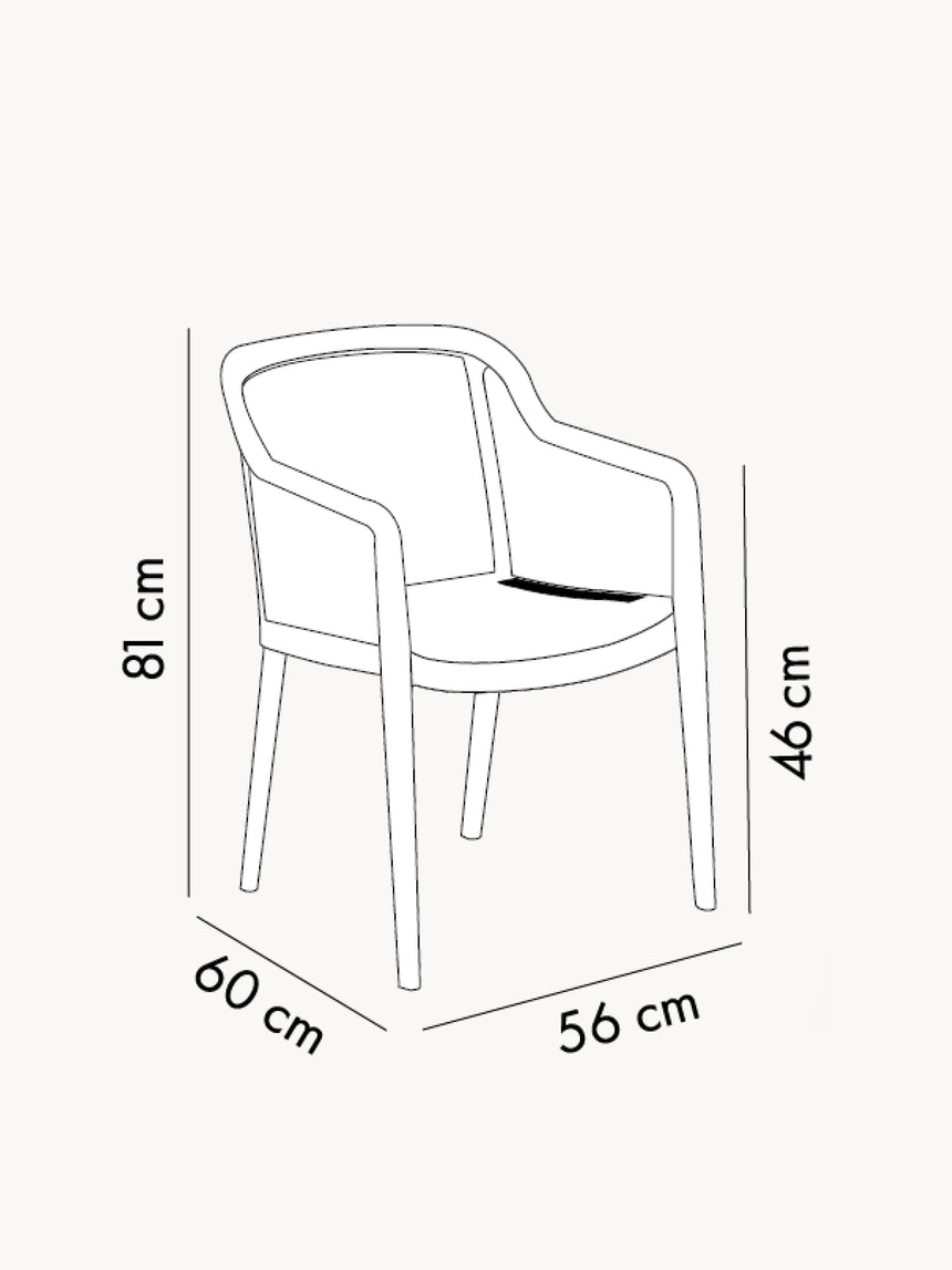 Octa Hazeran Görünümlü Polipropilen Sandalye Bej