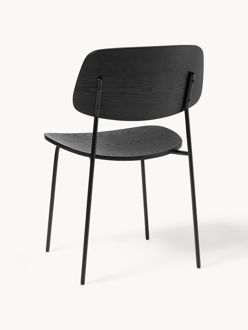 Omada Ahşap Sandalye Siyah