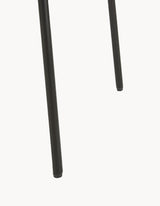 Omada Kırık Beyaz Keten Kumaş Döşemeli Ahşap Sandalye Siyah