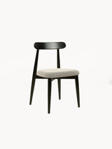 Lucca Yuvarlak Yemek Masası Ceviz Siyah + Oslo Sandalye Gri Siyah