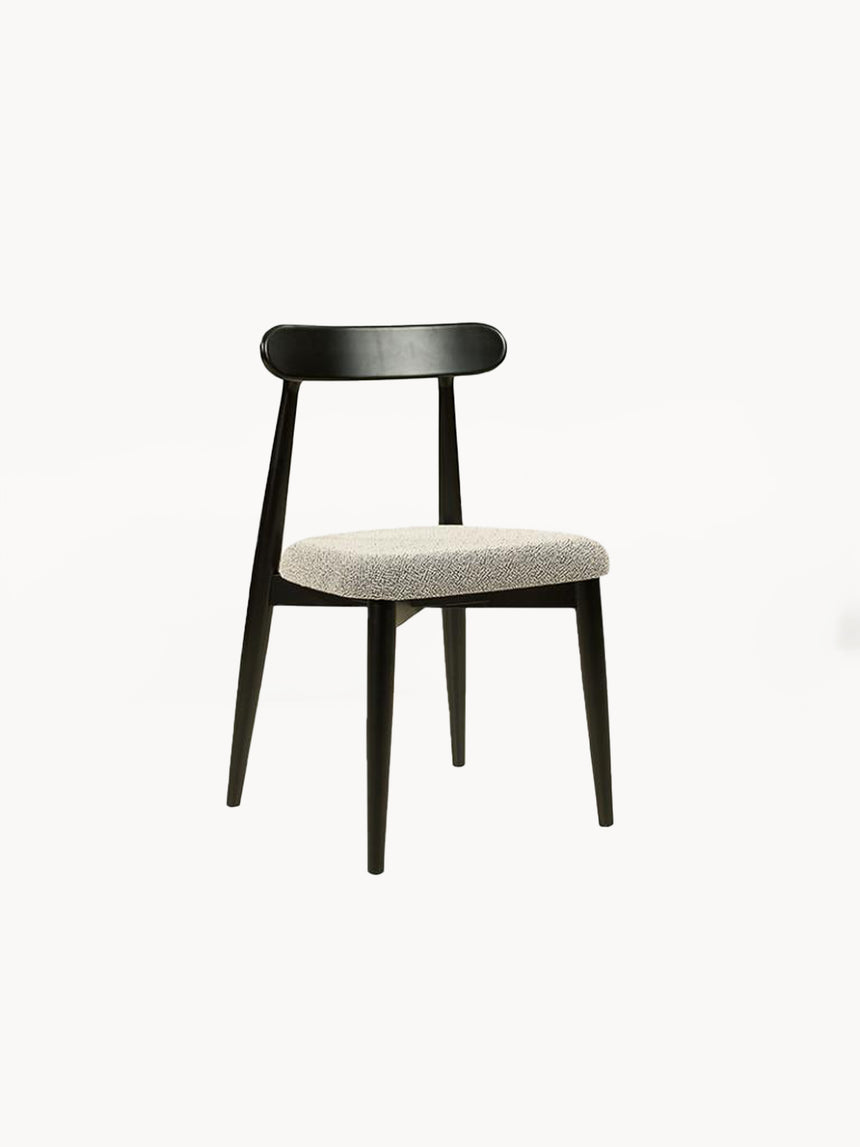 Lucca Yuvarlak Yemek Masası Ceviz Siyah + Oslo Sandalye Gri Siyah