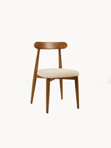 Lucca Yuvarlak Yemek Masası Ceviz Ceviz + Oslo Sandalye Krem Ceviz